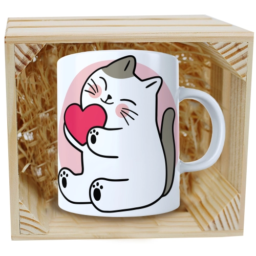 PREZENT WALENTYNKI DZIEŃ KOBIET KUBEK W SKRZYNCE