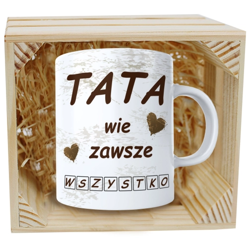 KUBEK W SKRZYNCE NA PREZENT DZIEŃ OJCA TATY TATA
