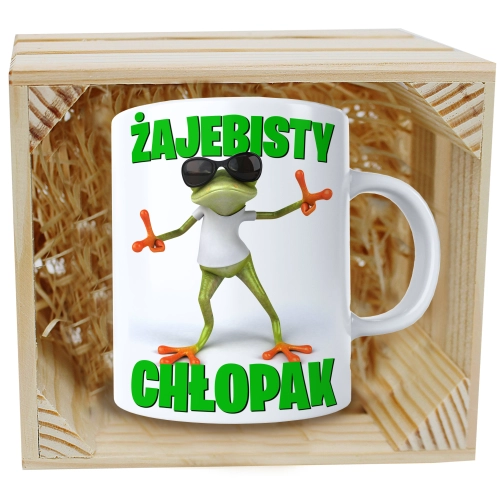 KUBEK W SKRZYNCE NA PREZENT DZIEŃ CHŁOPAKA FACET