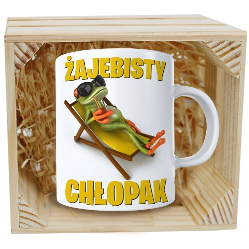 KUBEK W SKRZYNCE NA PREZENT DZIEŃ CHŁOPAKA FACET