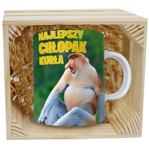 KUBEK W SKRZYNCE NA PREZENT DZIEŃ CHŁOPAKA FACET