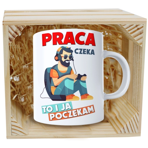 KUBEK W SKRZYNCE NA PREZENT DZIEŃ CHŁOPAKA FACET