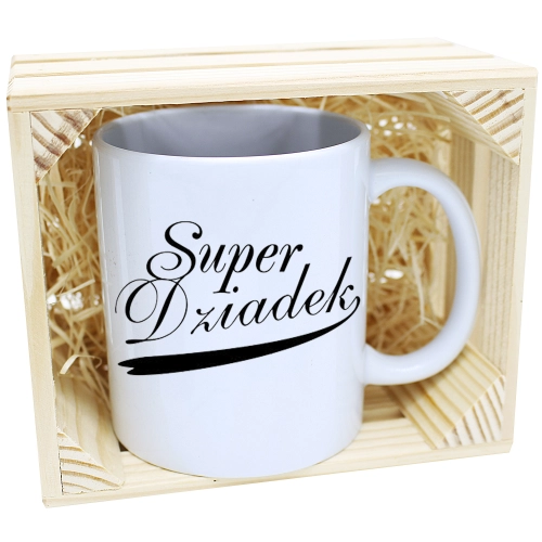 PREZENT KUBEK Z NADRUKIEM DLA DZIADKA W SKRZYNCE