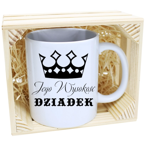 PREZENT KUBEK Z NADRUKIEM DLA DZIADKA W SKRZYNCE