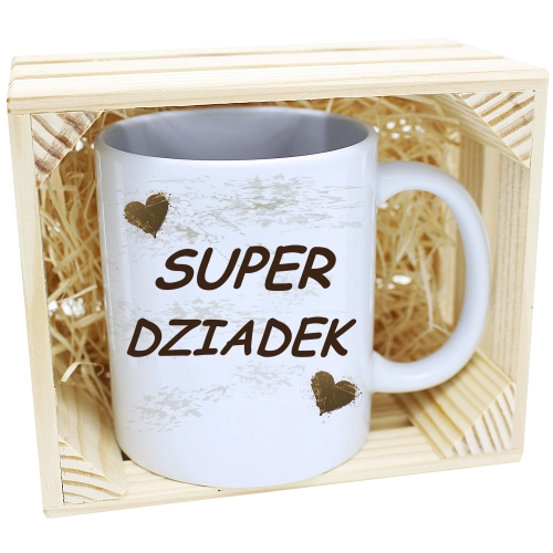 PREZENT KUBEK Z NADRUKIEM DLA DZIADKA W SKRZYNCE