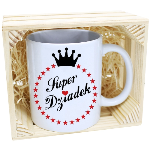 PREZENT KUBEK Z NADRUKIEM DLA DZIADKA W SKRZYNCE