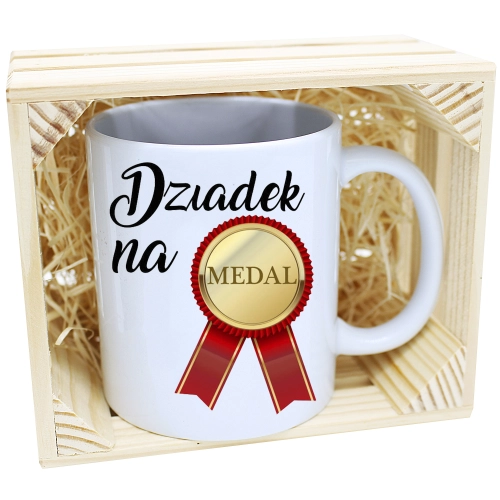 PREZENT KUBEK Z NADRUKIEM DLA DZIADKA W SKRZYNCE