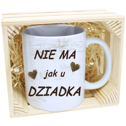 PREZENT KUBEK Z NADRUKIEM DLA DZIADKA W SKRZYNCE