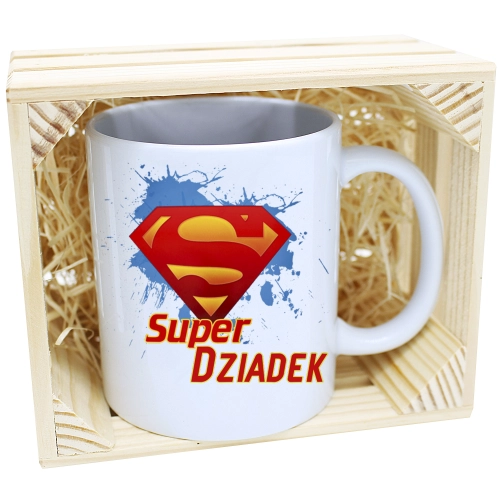 PREZENT KUBEK Z NADRUKIEM DLA DZIADKA W SKRZYNCE