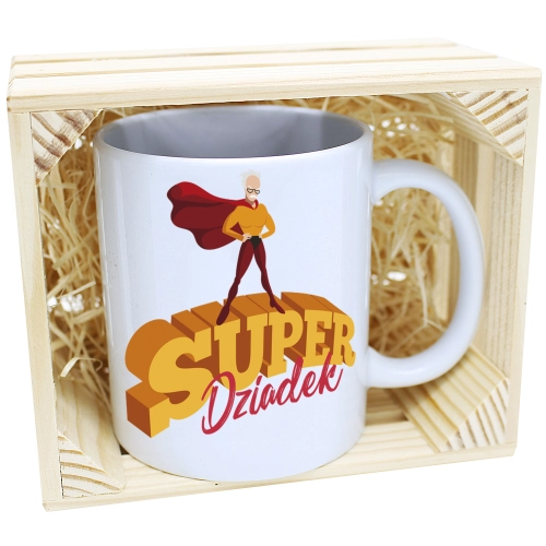 PREZENT KUBEK Z NADRUKIEM DLA DZIADKA W SKRZYNCE