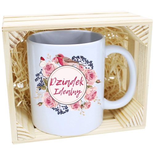 PREZENT KUBEK Z NADRUKIEM DLA DZIADKA W SKRZYNCE