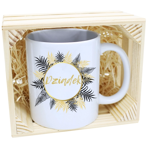 PREZENT KUBEK Z NADRUKIEM DLA DZIADKA W SKRZYNCE