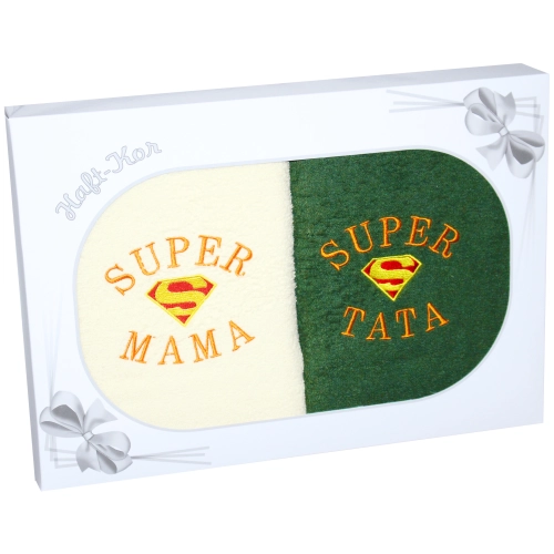 PREZENT DLA MAMY TATY KOMPLET RĘCZNIKÓW MAMA TATA