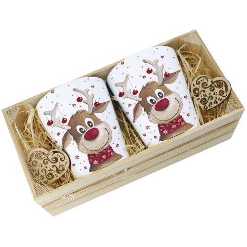 PREZENT ŚWIĄTECZNY ZESTAW KUBKÓW LATTE W SKRZYNCE