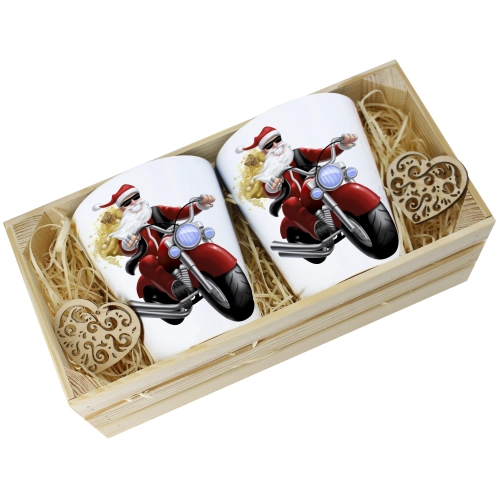 PREZENT ŚWIĄTECZNY ZESTAW KUBKÓW LATTE W SKRZYNCE