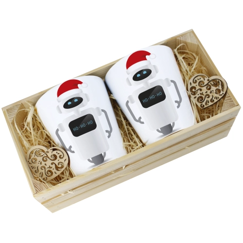 PREZENT ŚWIĄTECZNY ZESTAW KUBKÓW LATTE W SKRZYNCE