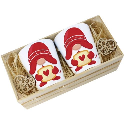 PREZENT ŚWIĄTECZNY ZESTAW KUBKÓW LATTE W SKRZYNCE