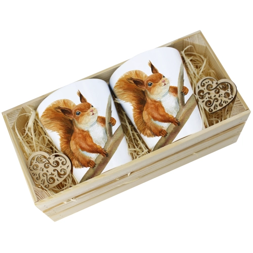 PREZENT ŚWIĄTECZNY ZESTAW KUBKÓW LATTE W SKRZYNCE