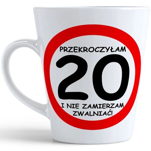 KUBEK LATTE PREZENT URODZINY 20 DWUDZIESTKĘ ZNAK