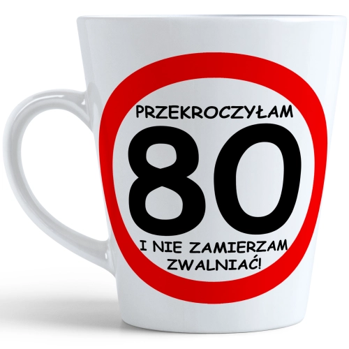 KUBEK LATTE PREZENT URODZINY 80 OSIEMDZIESIĄTKĘ ZNAK