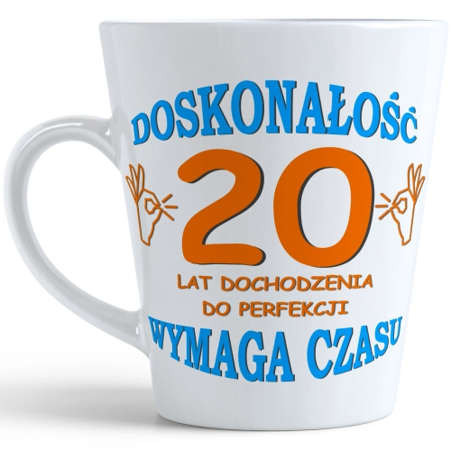 KUBEK LATTE PREZENT URODZINY 20 DWUDZIESTKĘ ZNAK