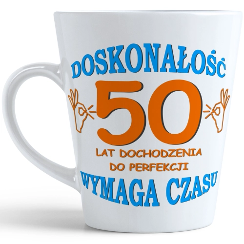 KUBEK LATTE PREZENT URODZINY 50 PIĘĆDZIESIĄTKĘ ZNAK