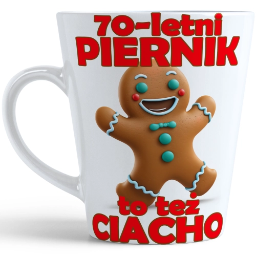 KUBEK LATTE PREZENT URODZINY 70 SIEDEMDZIESIĄTKĘ ZNAK