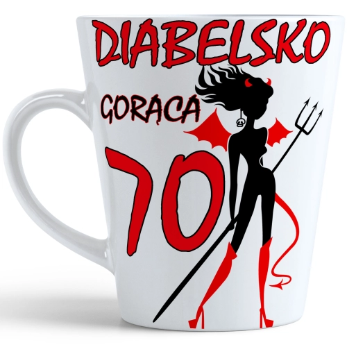 KUBEK LATTE PREZENT URODZINY 70 SIEDEMDZIESIĄTKĘ ZNAK