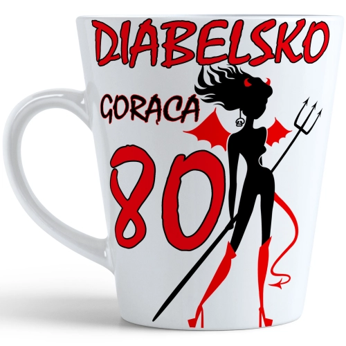 KUBEK LATTE PREZENT URODZINY 80 OSIEMDZIESIĄTKĘ ZNAK