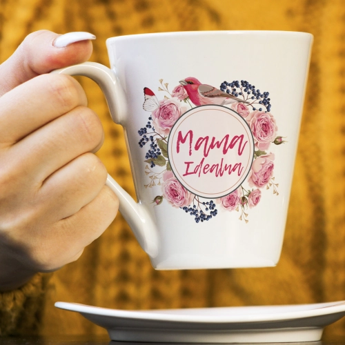 KUBEK LATTE 330ml DLA MAMY Z NADRUKIEM NA PREZENT DZIEŃ MATKI MAMA MAMUSIA