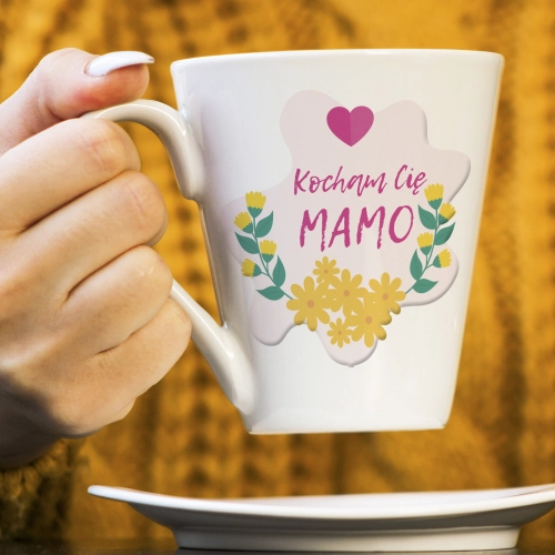 KUBEK LATTE 330ml DLA MAMY Z NADRUKIEM NA PREZENT DZIEŃ MATKI MAMA MAMUSIA