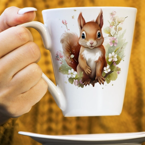 WIOSENNY WIELKANOCNY KUBEK LATTE 330ml PREZENT WIOSNA WIEWIÓRKA