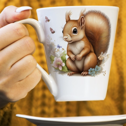 WIOSENNY WIELKANOCNY KUBEK LATTE 330ml PREZENT WIOSNA WIEWIÓRKA