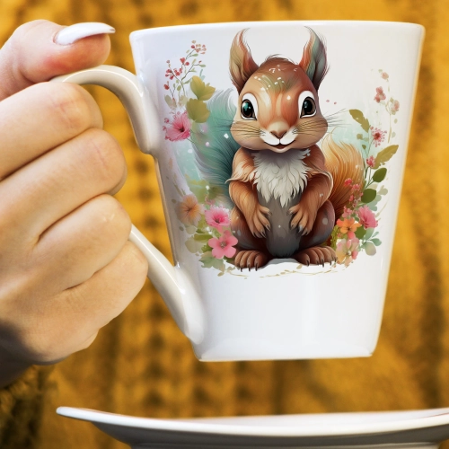 WIOSENNY WIELKANOCNY KUBEK LATTE 330ml PREZENT WIOSNA WIEWIÓRKA