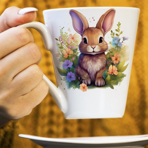 WIOSENNY WIELKANOCNY KUBEK LATTE 330ml PREZENT WIOSNA ZAJĄC