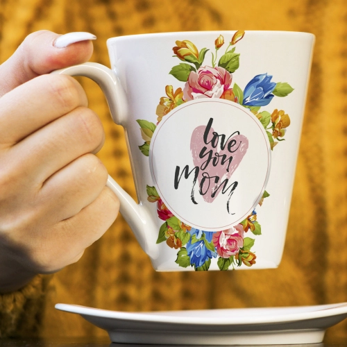 KUBEK LATTE 330ml DLA MAMY Z NADRUKIEM NA PREZENT DZIEŃ MATKI MAMA MAMUSIA