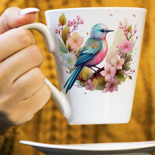 WIOSENNY WIELKANOCNY KUBEK LATTE 330ml PREZENT WIOSNA PTAK