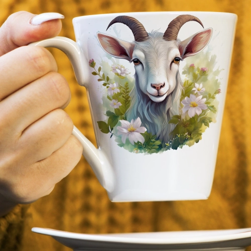 WIOSENNY WIELKANOCNY KUBEK LATTE 330ml PREZENT WIOSNA KOZA