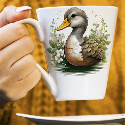 WIOSENNY WIELKANOCNY KUBEK LATTE 330ml PREZENT WIOSNA KACZKA
