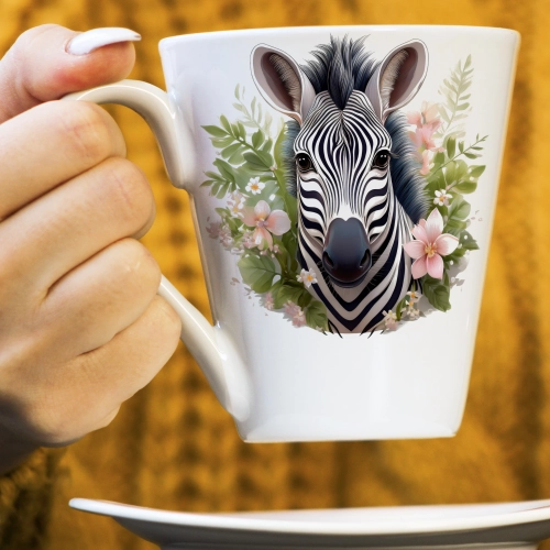 WIOSENNY WIELKANOCNY KUBEK LATTE 330ml PREZENT WIOSNA ZEBRA