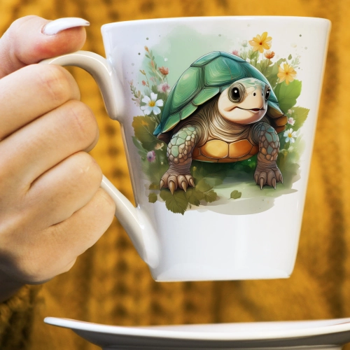 WIOSENNY WIELKANOCNY KUBEK LATTE 330ml PREZENT WIOSNA ŻÓŁW