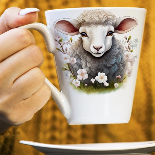 WIOSENNY WIELKANOCNY KUBEK LATTE 330ml PREZENT WIOSNA BARAN