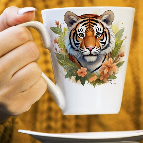 WIOSENNY WIELKANOCNY KUBEK LATTE 330ml PREZENT WIOSNA TYGRYS