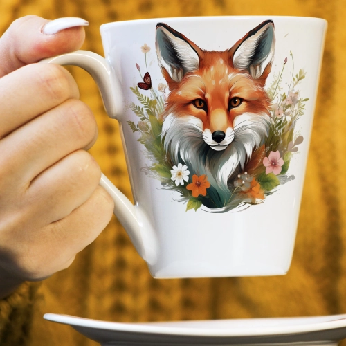 WIOSENNY WIELKANOCNY KUBEK LATTE 330ml PREZENT WIOSNA LIS