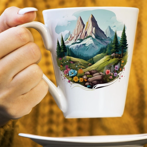 WIOSENNY WIELKANOCNY KUBEK LATTE 330ml PREZENT WIOSNA GÓRY