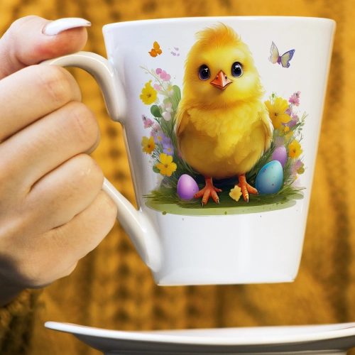 WIOSENNY WIELKANOCNY KUBEK LATTE 330ml PREZENT WIOSNA KURCZAK