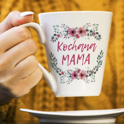 KUBEK LATTE 330ml DLA MAMY Z NADRUKIEM NA PREZENT DZIEŃ MATKI MAMA MAMUSIA
