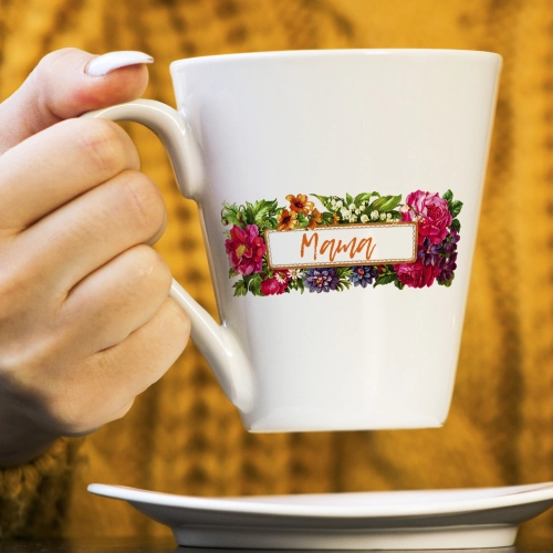 KUBEK LATTE 330ml DLA MAMY Z NADRUKIEM NA PREZENT DZIEŃ MATKI MAMA MAMUSIA