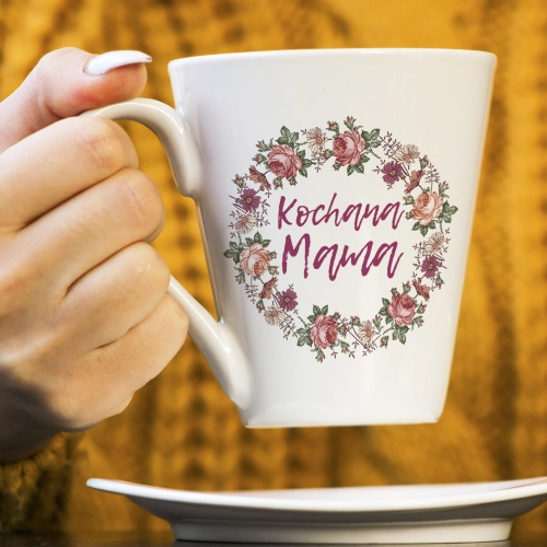 KUBEK LATTE 330ml DLA MAMY Z NADRUKIEM NA PREZENT DZIEŃ MATKI MAMA MAMUSIA