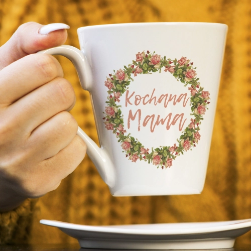 KUBEK LATTE 330ml DLA MAMY Z NADRUKIEM NA PREZENT DZIEŃ MATKI MAMA MAMUSIA